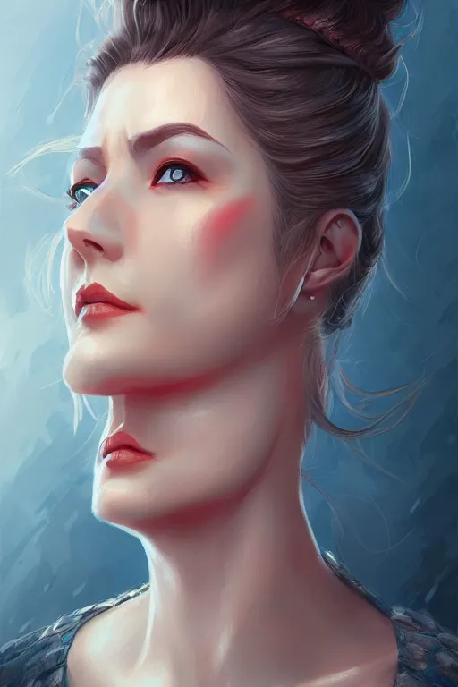 Image similar to empire lady, portrait, detailed art, artstation