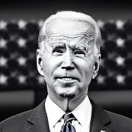 Prompt: president joe biden with big eyes with an aura, symmetry, realistic 5 5 mm photograph