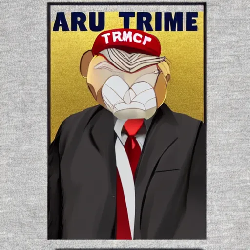 Image similar to a monkey in a style of donald trump