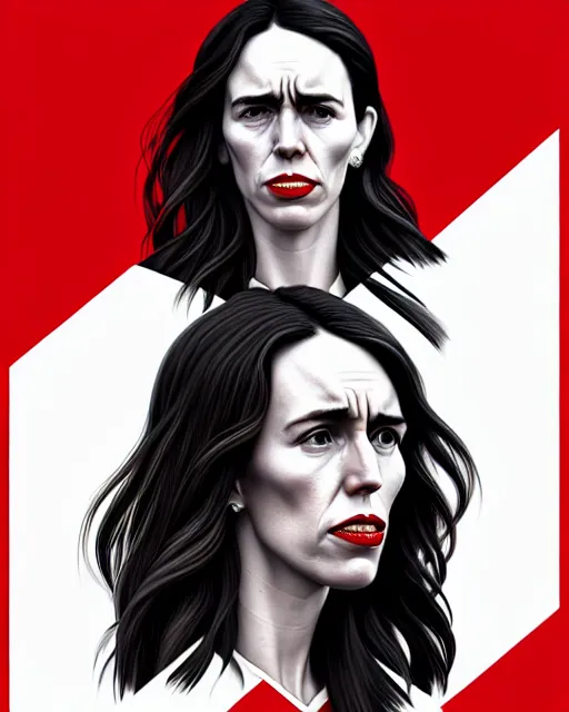 Image similar to jacinda ardern in the style of cuban communist propaganda poster art in the year 1 9 8 7 ultra realistic, concept art, intricate details, highly detailed, photorealistic, octane render, 8 k, unreal engine. art by artgerm and magali villeneuve