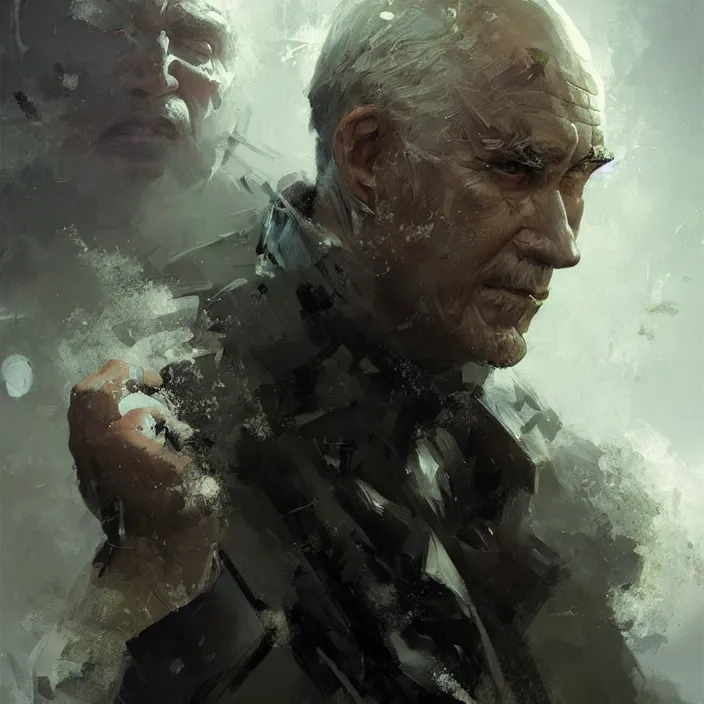 Prompt: 4k, portrait of a killer, art by greg rutkowski, art by craig mullins, art by thomas kincade, art by Yoshitaka Amano