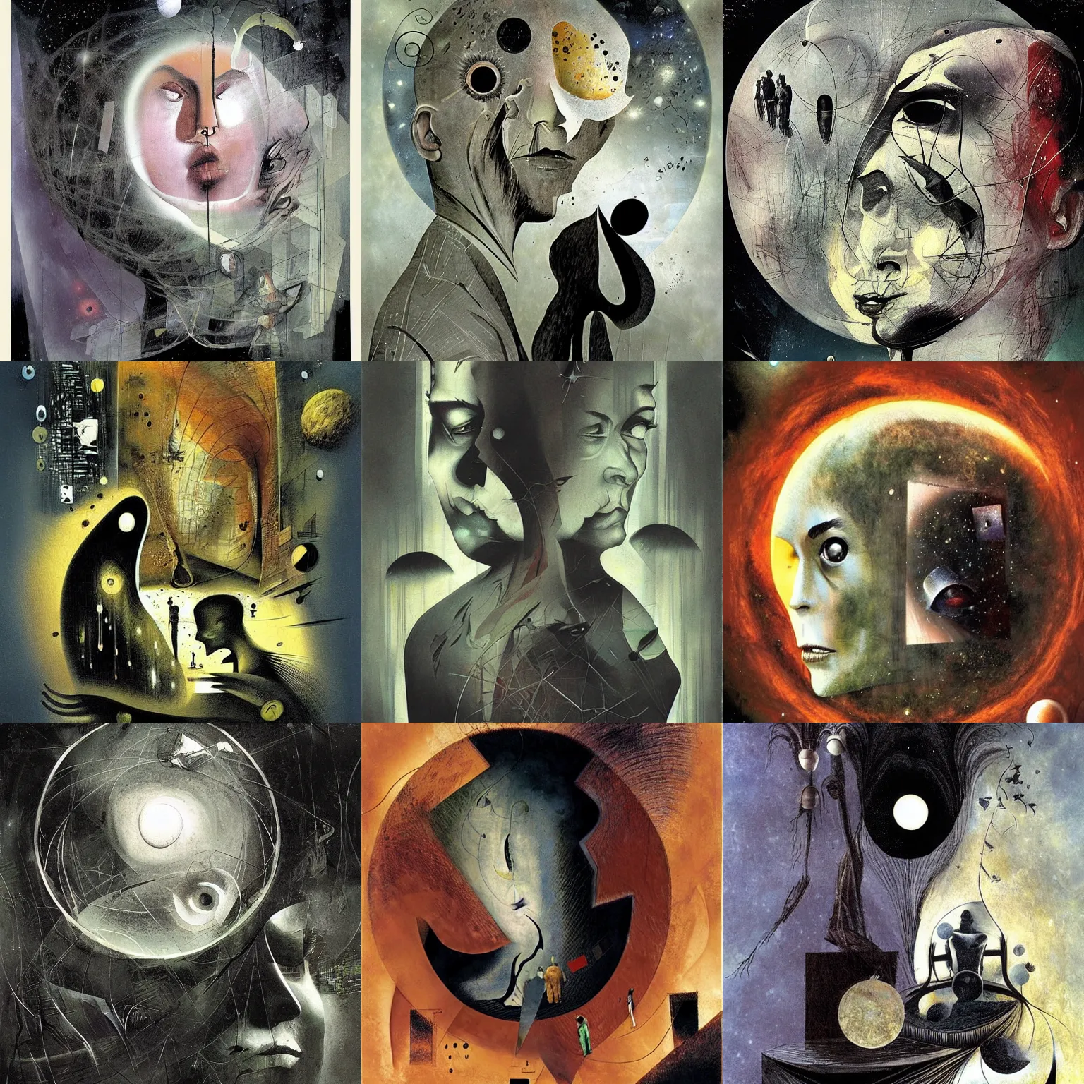 Prompt: a universe, where humans don't exist by dave mckean