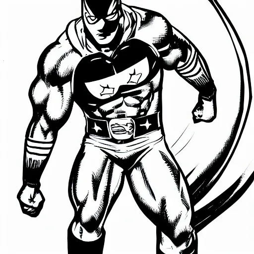 Image similar to captain canada, comic book hero, marvel comics, flat shading, booru, hyper detailed