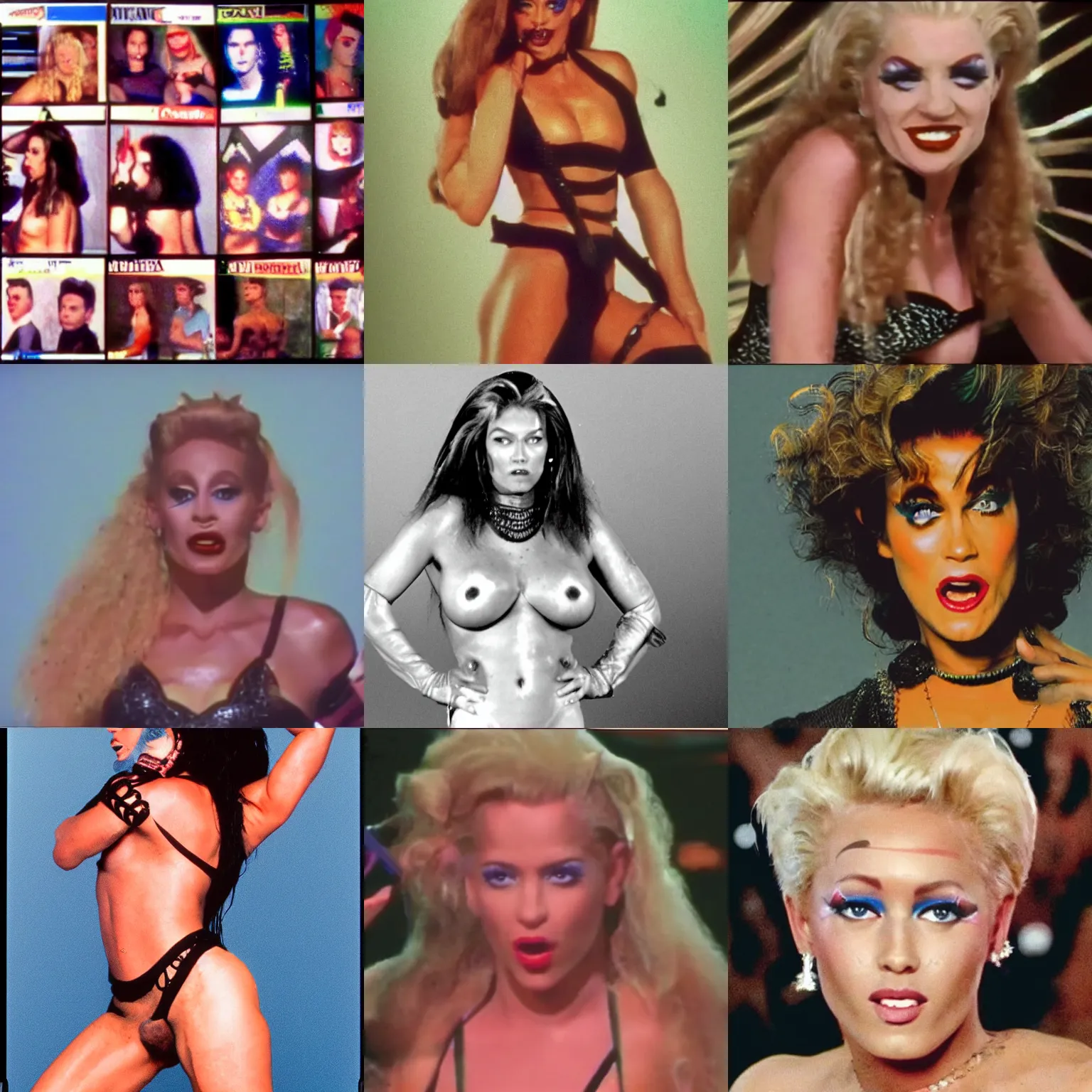 Prompt: 90s VHS footage of an absolute legend serving cunt and looking fierce