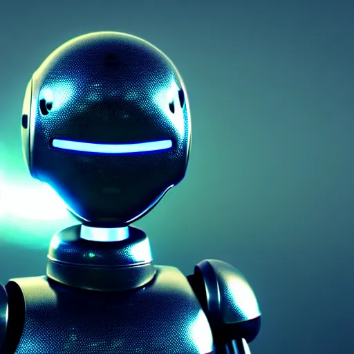 Image similar to a cute little robot. super realistic 8 k render of a dark hooded powerful elegant, cinematic composition