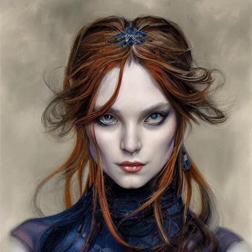 Image similar to a portrait in the style of anna dittmann and donato giancola and charles dulac.