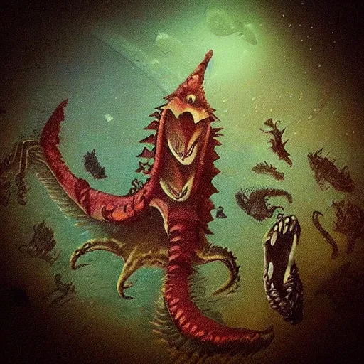 Prompt: “prehistoric sea monster”