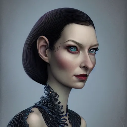 Image similar to Lofi portrait of Caitrona Balfe, Pixar style by Joe Fenton and Stanley Artgerm and Tom Bagshaw and Tim Burton