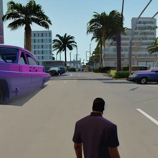 Prompt: Vice city in GTA 6, ultra realistic