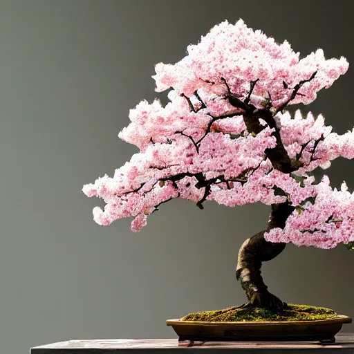 Image similar to photo of time lapse sequence of a sakura seed growing into a sakura bonsai tree