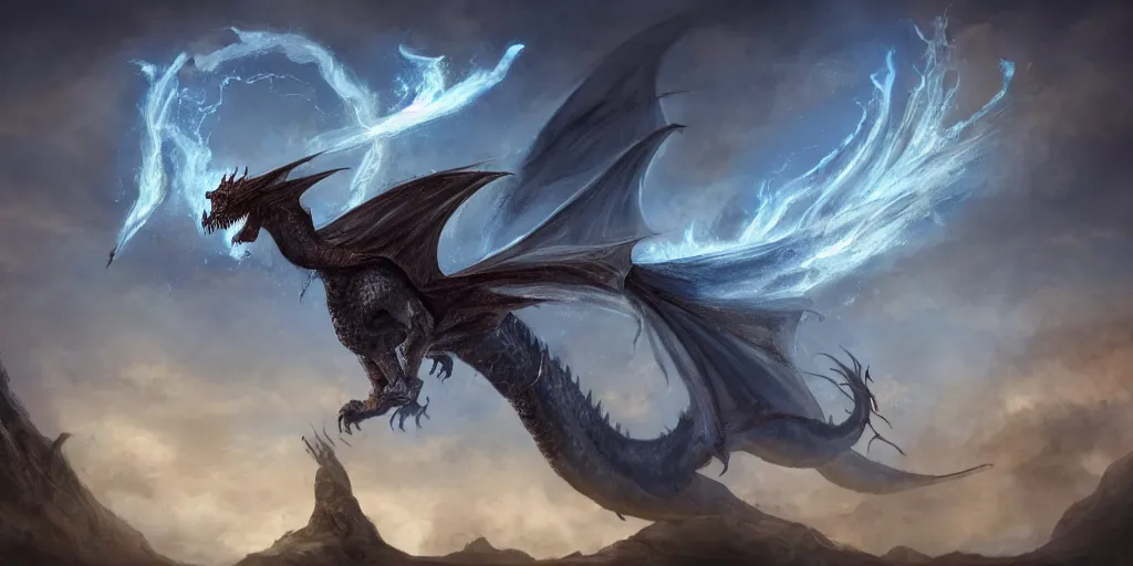 Prompt: a wizard flying on the back of a fire breathing dragon, fantasy apocalypse, digital art, 4 k,