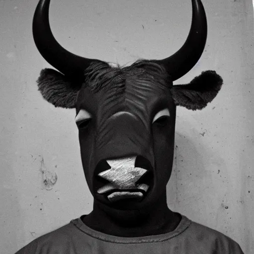 Image similar to inmate with bull head