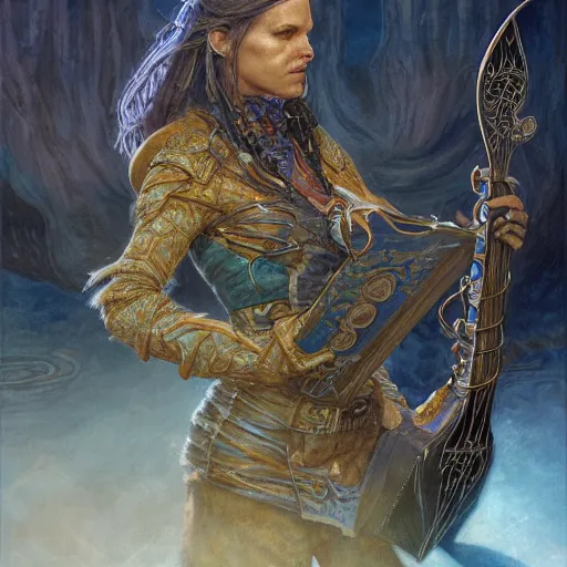 Image similar to portrait of a rogue bard, fantasy art by donato giancola and magali villenueve, featured on cg society, reimagined by industrial light and magic, behance hd, movie still
