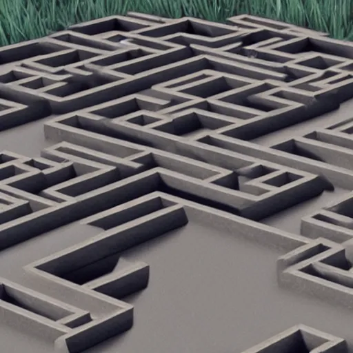Image similar to an endless maze, unreal engine