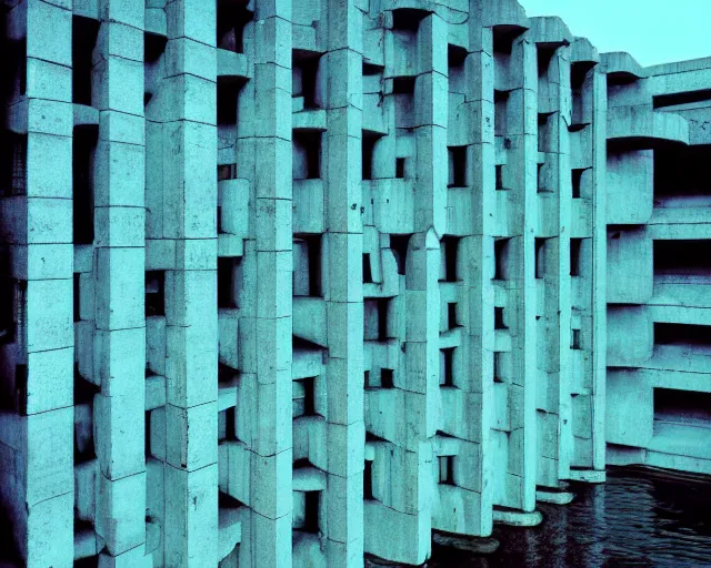 Image similar to seapunk brutalism