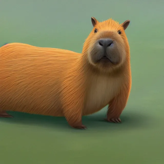 100 Critter Characters #3 Capybara Studying Hard Illustration by