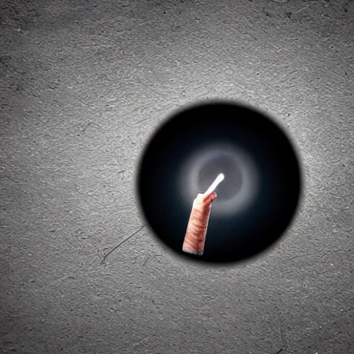 Image similar to voldemort smoking a cigarette fisheye lens