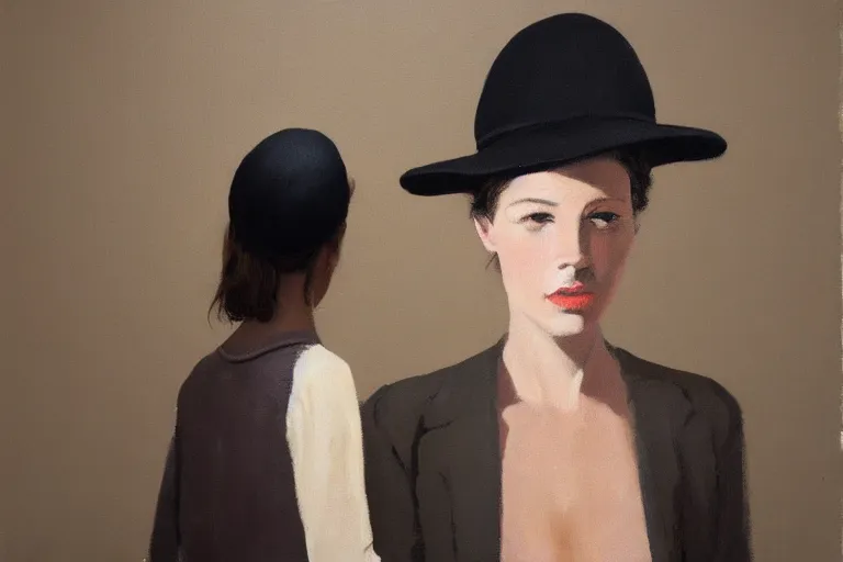 Image similar to young a woman with a leopard - shaped hat artwork by tim eitel