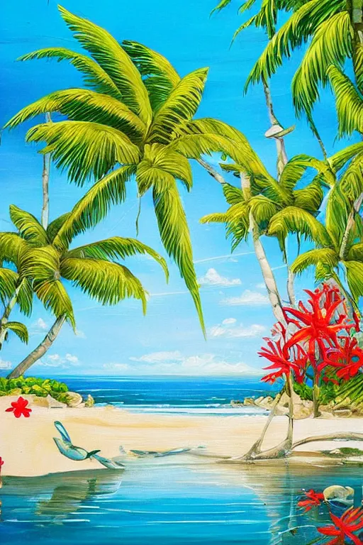 Prompt: Coastal & tropical Beach Paintings, Beach Wall Decor, Coastal Art, Tropical Art, Palm Tree Paintings. Tropical and coastal canvas art will adorn your walls with bright and balmy scenery. Coastal Art · Sea Turtle Beach Wall Art Antique Signs, Vintage Signs, Metal Signs, Wooden Signs Hang up a canvas print depicting blue waters and calm Art ideas for beach house and coastal décor