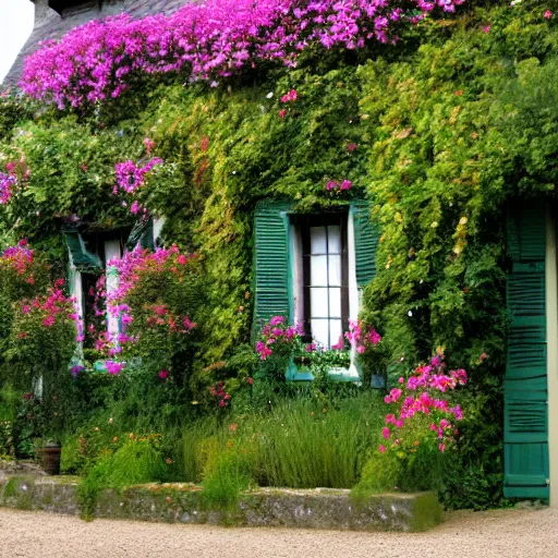 Image similar to the house of Claude Monet in the town of Giverny, France