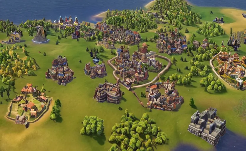 Prompt: “screen shot of civilization 6”