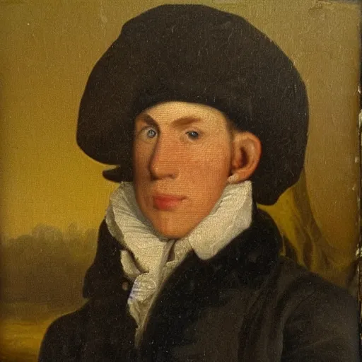 Image similar to An 18th century oil painting of Jerma985, portrait of Jerma985, grainy, realistic, very realistic, hyperrealistic, highly detailed, very detailed, extremely detailed, very neat, very epic, very cool, detailed, trending on artstation