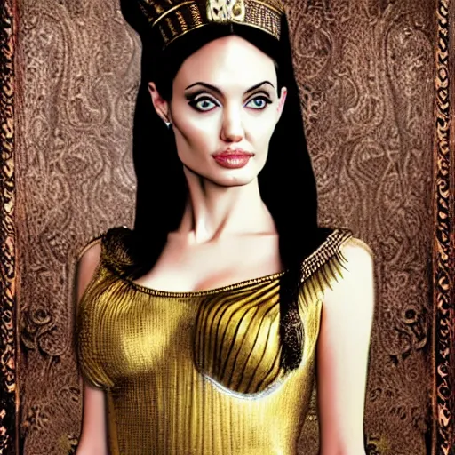 Image similar to cleopatra is angelina jolie