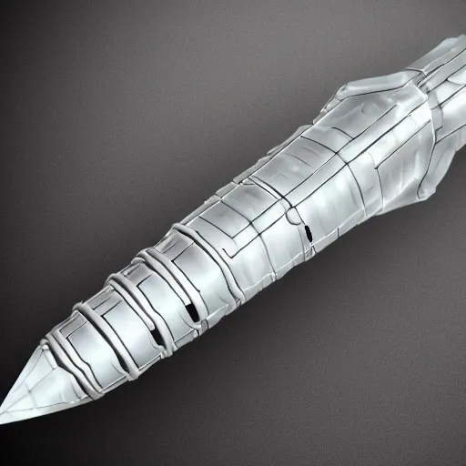 Prompt: translucent sci-fi dagger, 8k, hyper realistic