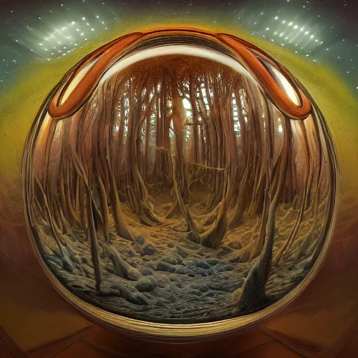 Image similar to the four seasons winter ❄, summer ☀, fall 🍁🍂, spring 🌸💐, inside a magic orb, wayne barlowe, symmetrical, surreal, magic surrealism, very coherent symmetrical artwork, cinematic, hyper realism, high detail, octane render, 8 k