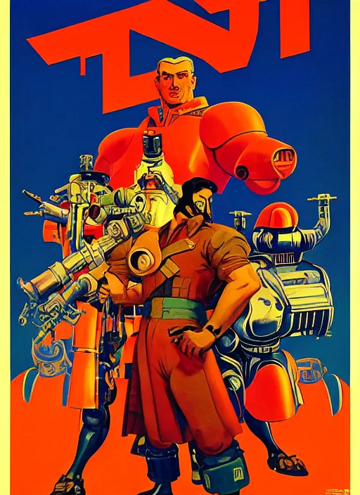 Prompt: soviet propaganda poster. cyberpunk shogun. portrait by jean giraud and anton otto fischer and john philip falter and will eisner and gil elvgren and pixar. realistic proportions. character art. science fiction d & d. tf 2, overwatch, rb 6 s, cyberpunk 2 0 7 7, blade runner 2 0 4 9.