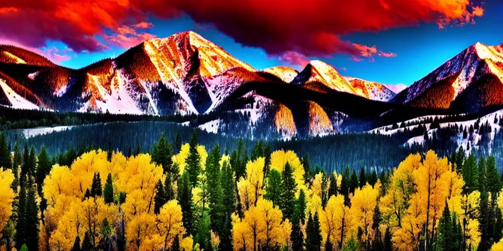 Image similar to 4 k award winning stunning photography of colorado mountains