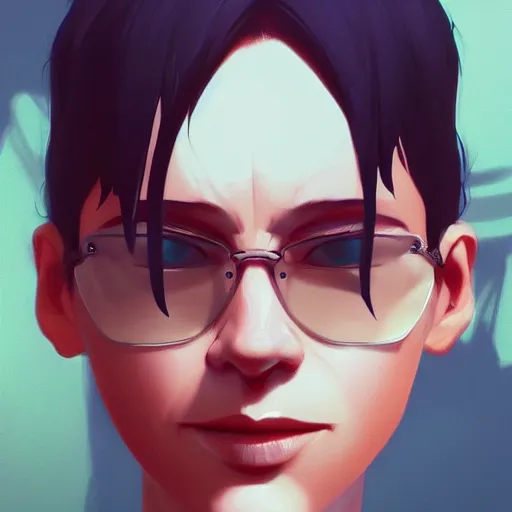 Image similar to face icon stylized minimalist the matrix, loftis, cory behance hd by jesper ejsing, by rhads, makoto shinkai and lois van baarle, ilya kuvshinov, rossdraws global illumination