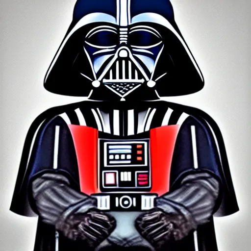 Image similar to darth vader with abs