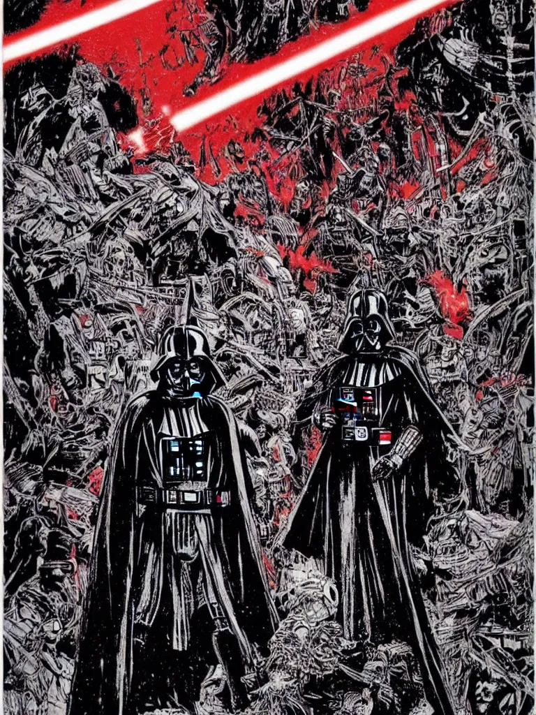 Image similar to Darth Vader by Philippe Druillet