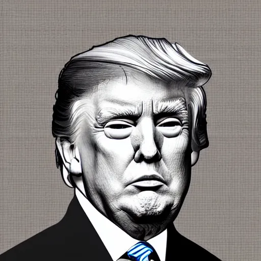 Image similar to Donald Trump accurate anatomy, accurate hands, highly detailed, digital art, portrait,