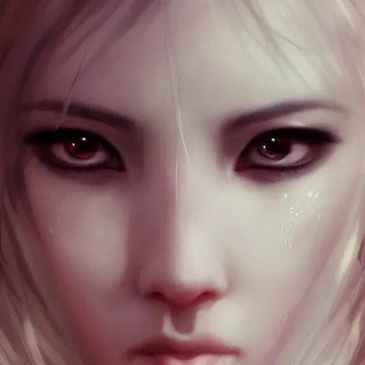 Image similar to ! close up of a pretty teary girls eyes, character concept art, intricate complexity, by wlop, by charlie bowater, by quixel megascan, by artgerm and by ilya kushinov