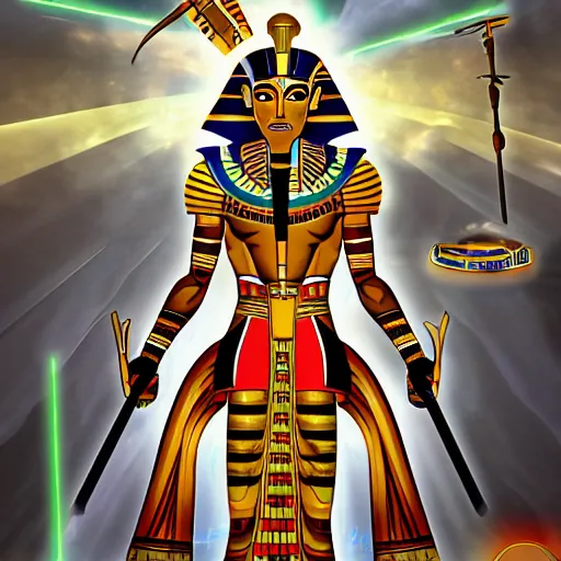 egyptian god osiris, anime screenshot, high quality | Stable Diffusion |  OpenArt