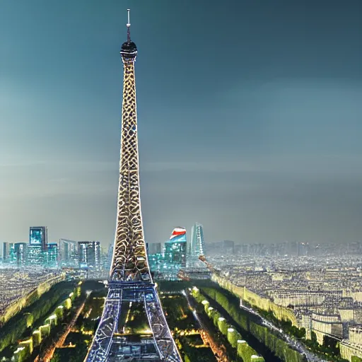 Prompt: paris with canton tower, ultra realistic, cinematic