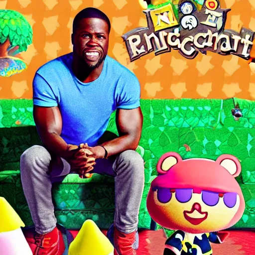 Image similar to kevin hart in animal crossing