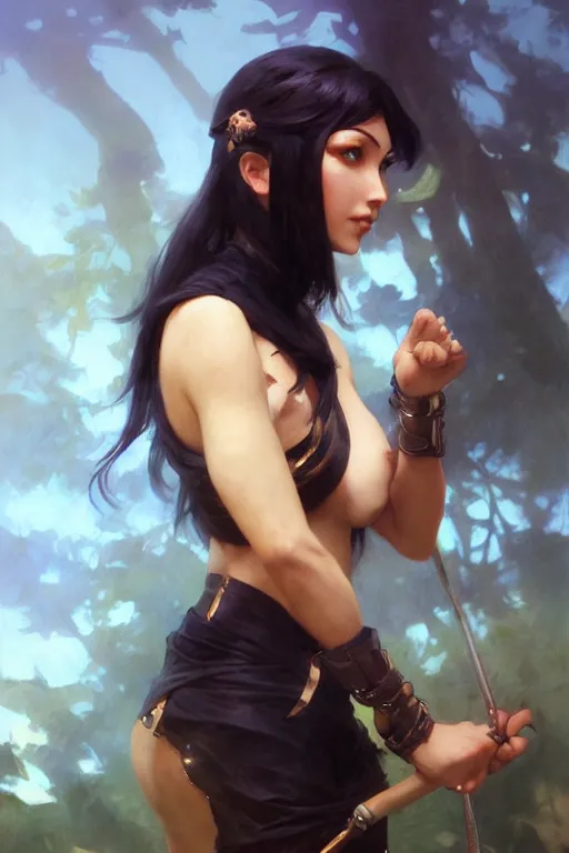 Prompt: Nico Robin, digital art from artstation by Ruan Jia and Mandy Jurgens and Artgerm and william-adolphe bouguereau