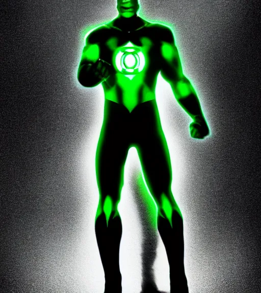 Prompt: green lantern in pain and anger deep dark backlit night technoir cinematic monochromatic portrait photo by Leica Zeiss using force in detailed depth of field lens flare mcu style trending on artstation Flickr realistic hd by Kubrick and lucas