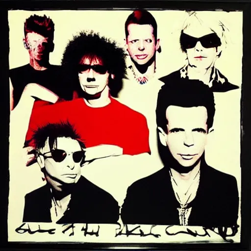 Image similar to depeche mode, in the style of andy warhol, smooth, very detailed