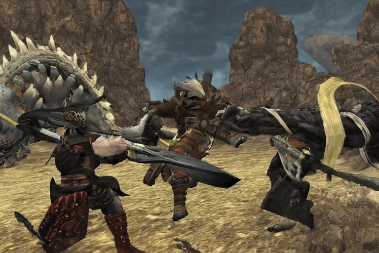 Image similar to joe biden monster hunter screenshot