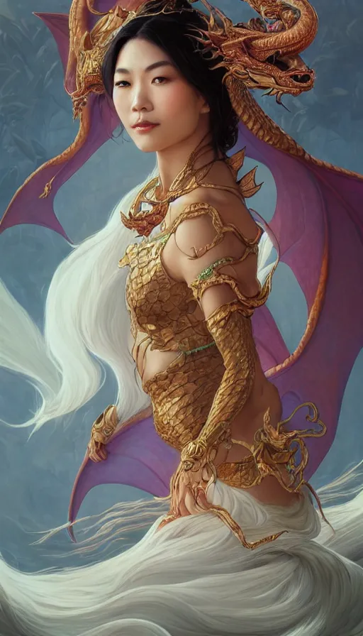 Image similar to dragon queen, captured, perfectly-centered-Portrait of the most beautiful asian woman on the planet, insane, intricate, highly detailed, digital painting, artstation, concept art, smooth, sharp focus, illustration, Unreal Engine 5, 8K, art by artgerm and greg rutkowski and alphonse mucha