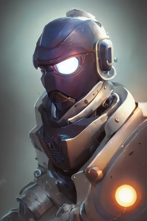 Image similar to epic mask helmet robot ninja portrait stylized as fornite style game design fanart by concept artist gervasio canda, behance hd by jesper ejsing, by rhads, makoto shinkai and lois van baarle, ilya kuvshinov, rossdraws global illumination radiating a glowing aura global illumination ray tracing hdr render in unreal engine 5