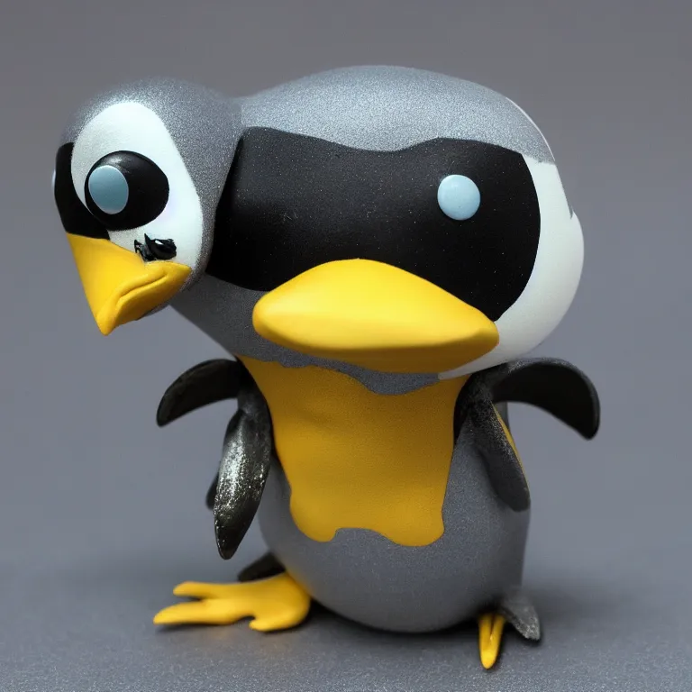 Image similar to funko pop heavy metal penguin with turtle