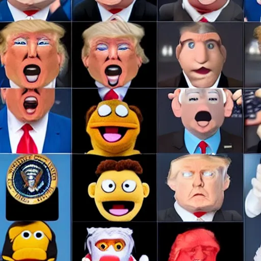 Image similar to donald trump as a muppet