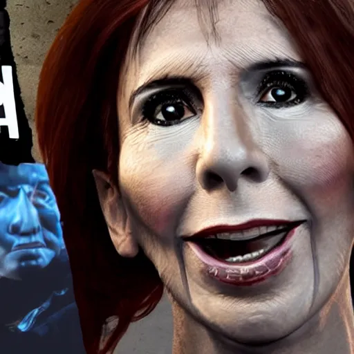 Image similar to Cristina Kirchner in the body of Marcus from Gears 5