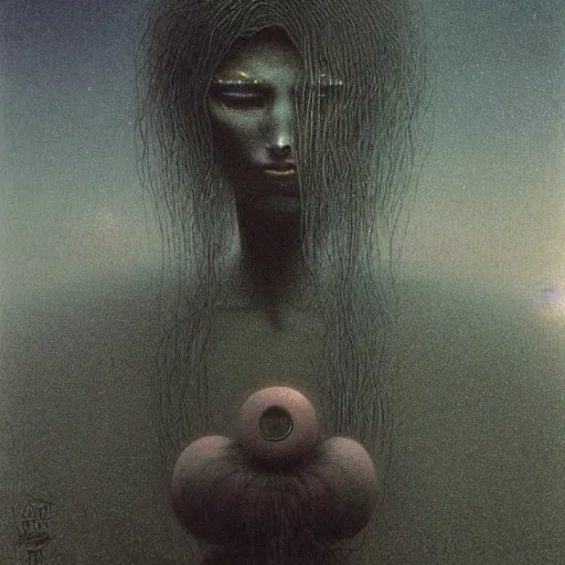 Image similar to portrait of Sailor Moon by Beksinski