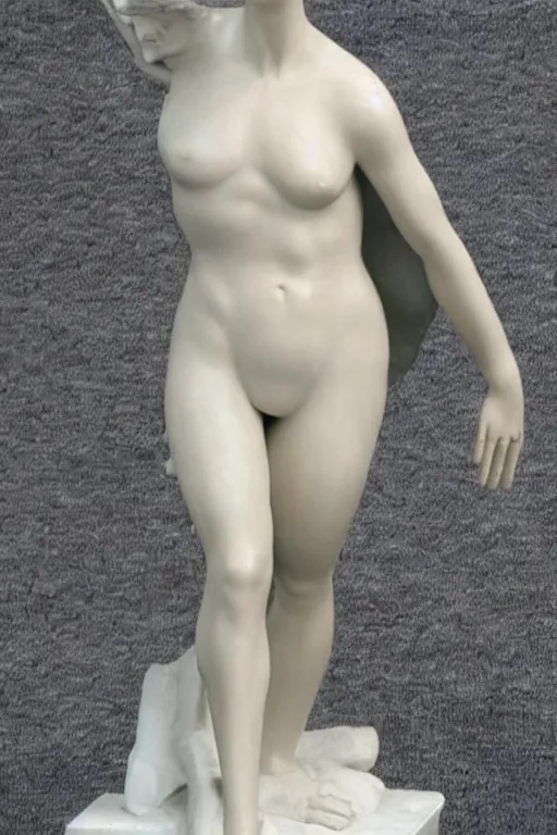 Image similar to natalie portman as a marble statue, female beauty